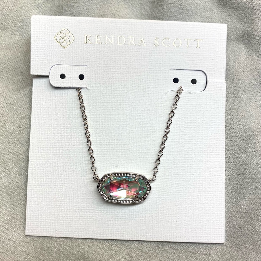 Kendra Scott Elisa Pendant Rhodium/Dichroic